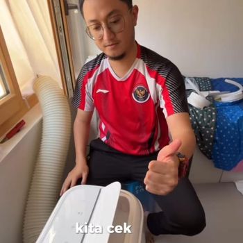Pasang AC Portable di Kamar Atlet Indonesia di Desa Olimpiade Paris