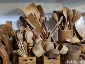 Bikin Tableware dari Limbah Kayu, Perajin Bantul Rambah Pasar Ekspor
