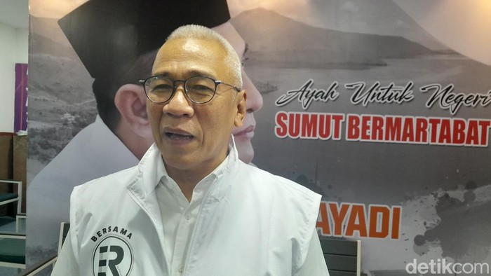 Sekretaris Tim Pemenangan Edy Rahmayadi, Muchrid Nasution. (Nizar Aldi/detikSumut)