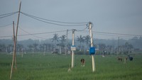 Menurut petani setempat, pemanfaatan energi listrik di bidang pertanian cukup membantu menghadapi kendala irigasi saat musim kemarau di area sawah tadah hujan.