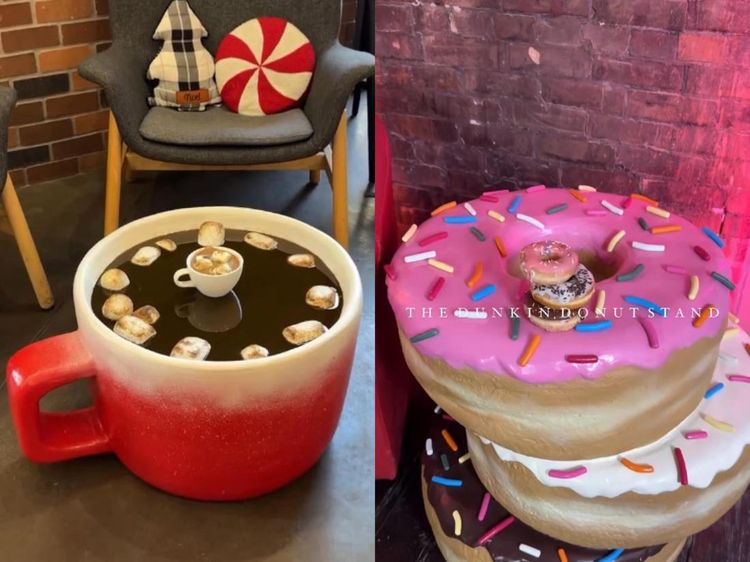 8 Kreasi Meja Bentuk Cokelat Panas hingga Donat yang Keren