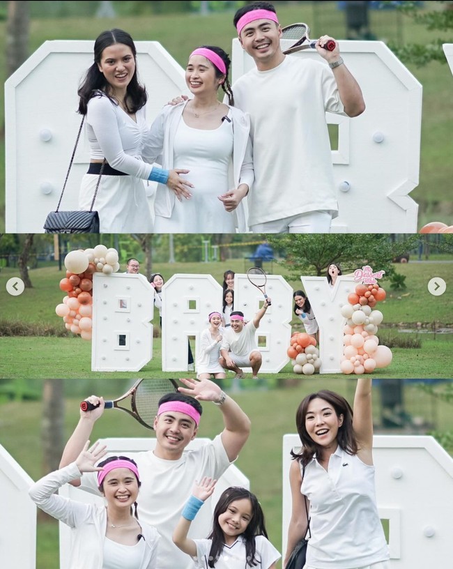 Unik, Gritte Agatha memilih tema olahraga tenis untuk acara gender reveal anak pertamanya dengan Arif Hidayat. Digelar outdoor, Gritte dan para tamu tampil bergaya sporty mengenakan pakaian olahraga berwarna putih. Diketahui anak pertama Gritte dan Arif lahir pada 22 Desember 2024. Foto: Instagram/@gritteagathaa
