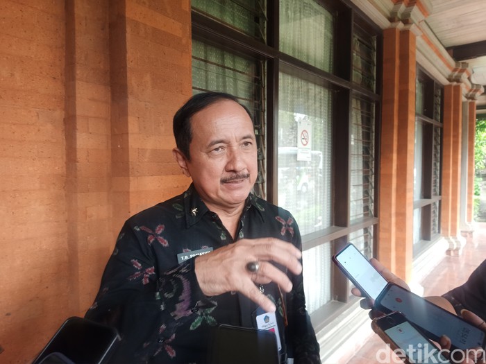 Kadispar Bali, Tjok Bagus Pemayun, saat ditemui di kantornya, Selasa (30/7/2024). (Ni Made Lastri Karsiani Putri/detikBali)