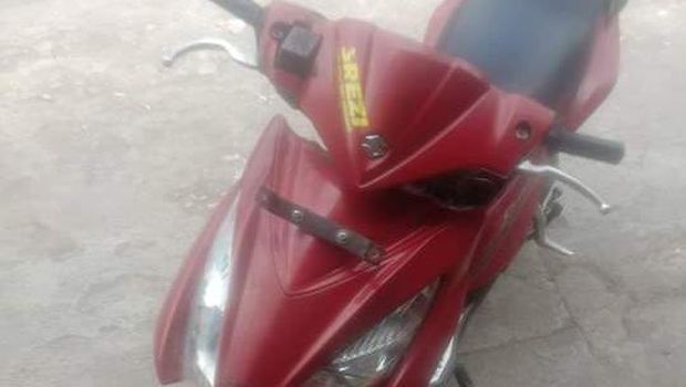 Penampakan motor Suzuki Skydrive yang sebelumnya milik terduga maling di Ponjong, Gunungkidul. Korban mengaku motor pelaku ditukar dengan motor Beat miliknya, Senin (29/7/2024).