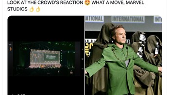 Ini adalah pengumuman terbesar, RDJ kembali sebagai Dr Doom, sebut netizen ini yang memberikan dukungan. Foto: Twitter