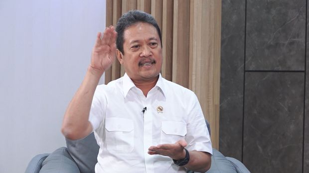 Menteri Kelautan dan Perikanan (MenKP) Sakti Wahyu Trenggono dalam program Economic Update 2024. (CNBC Indonesia TV)