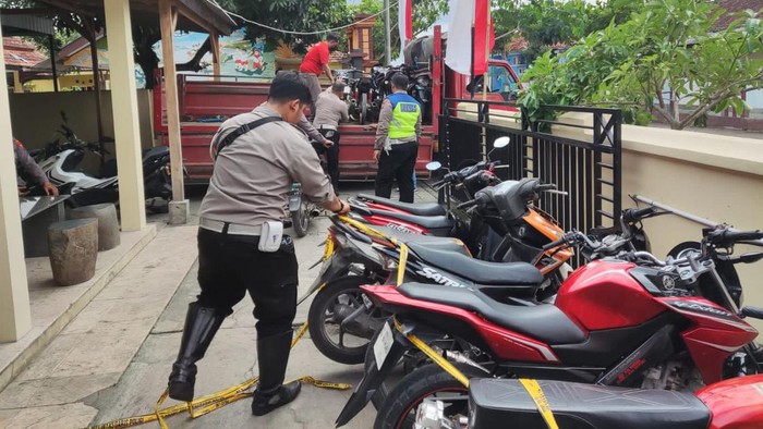 Motor milik pelajar SMP di Tulungagung yang disita