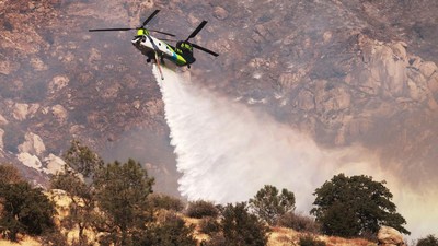 Puluhan Helikopter Wara-wiri Padamkan Kebakaran Hutan di California