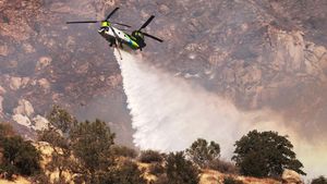 Puluhan Helikopter Wara-wiri Padamkan Kebakaran Hutan di California