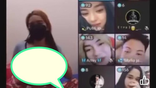 Tangkapan layar room live TikTok Fulgar di Lombok Timur. (Istimewa)