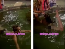 Duh, Sabar ya Italia... Lagi-lagi Ada Wanita Berenang Topless di Air Mancur