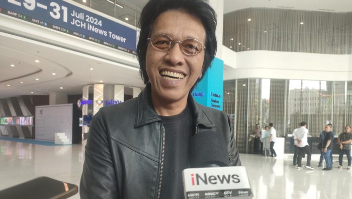 Adian Napitupulu di sela-sela acara Mukernas Perindo, Kebon Sirih, Jakarta Pusat, Rabu (31/7/2024).