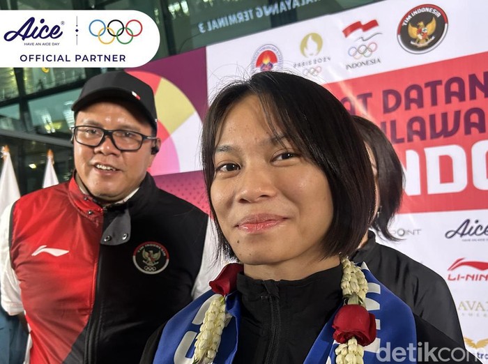 Atlet judo Indonesia Maryam March Maharani setibanya di tanah air usai tampil di Olimpiade 2024
