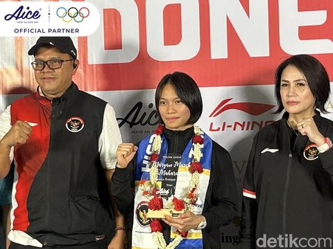 Atlet judo Indonesia Maryam March Maharani setibanya di tanah air usai tampil di Olimpiade 2024
