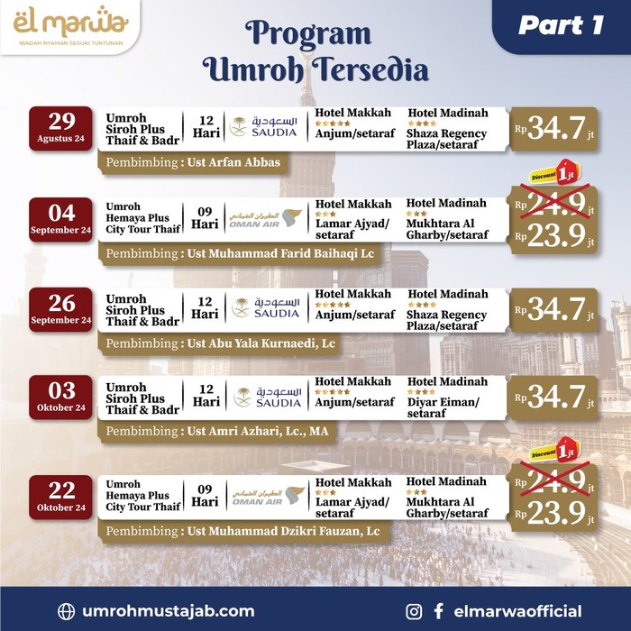 Paket Umrah El Marwa Travel 1 Paket Umrah El Marwa Travel 1