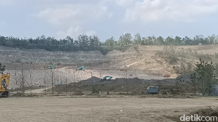 Penampakan pembangunan Bendungan Jragung di Desa Candirejo, Pringapus, Kabupaten Semarang, Rabu (31/7/2024).