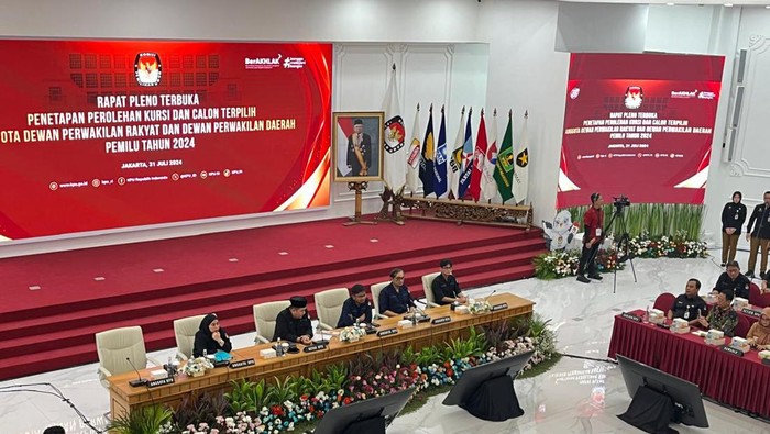 Rapat pleno di KPU (Anggi/detikcom)