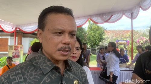 Sekda Bali Dewa Made Indra di gedung Nari Graha, Renon, Denpasar, Rabu (31/7/2024).