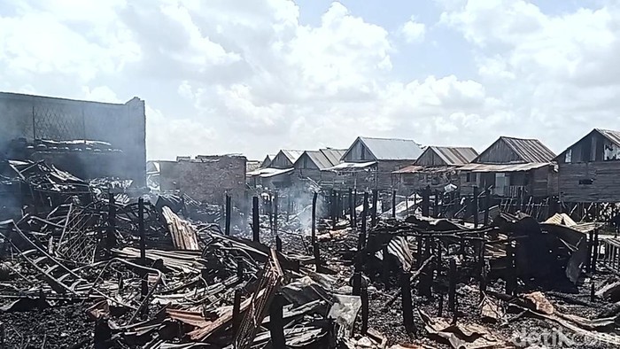 123 warga kehilangan tempat tinggal usai kebakaran hebat melanda Ogan Ilir, Sumsel, Rabu (31/7/2024).
