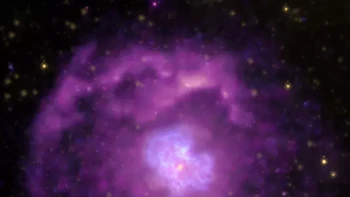 Supernova Remnant G21.5-0.9 adalah puing-puing dari bintang yang meledak dan menunjukkan nebula terang di tengah yang dikelilingi oleh awan sinar-X yang lebih besar. Kredit: Sinar-X: NASA/CXC/SAO; Inframerah: NASA/JPL/CalTech/Spitzer; Radio: NSF/NRAO/VLA; Pemrosesan Gambar: NASA/CXC/SAO/L. Frattar