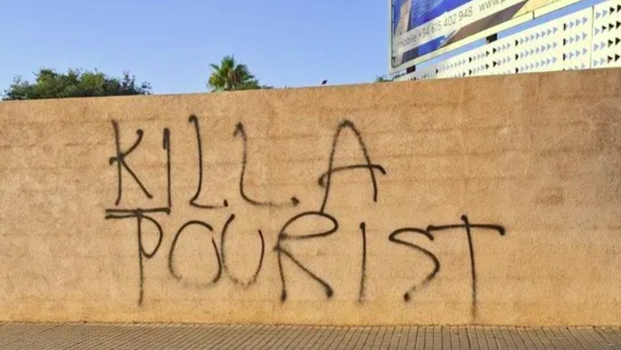 Grafiti bunuh turis bermunculan di Spanyol