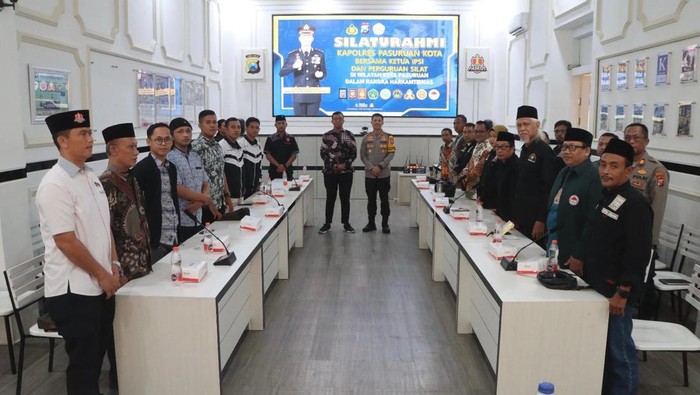 Kapolres Pasuruan Kota silaturahmi dengan perwakilan perguruan silat