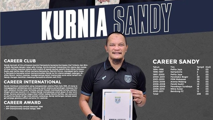 Kurnia Sandy merapat ke Persela Lamongan mengisi posisi pelatih kiper