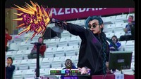 Salah satu meme aksi keren Kim Yeji, dibuat bergaya animasi. Foto: dok. Internet/X (Twitter)