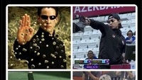 Kalau yang ini mengibaratkan Neo dari Matrix sedang sedang menghadapi dua tembakan dari atlet viral di Olimpiade 2024. Foto: Dok. Internet (Twitter/X)