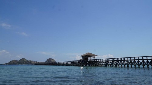 Pantai Wae Rana berlokasi di Labuan Bajo, Kecamatan Komodo, Kabupaten Manggarai Barat, NTT. (Google Earth/M Yusuf 2018)