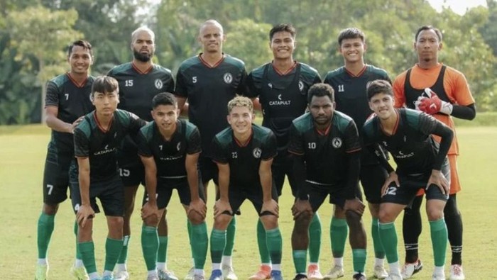 Penggawa PSS Sleman saat uji coba lawan Persita Tangerang, Jumat (26/7/2024).