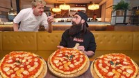 Gordon Ramsay juga memiliki pizza non-seafood dengan harga termahal di dunia. Pizza bernama Bottomless ini dibanderol dengan harga Rp 4 juta per porsi. Foto: Istimewa