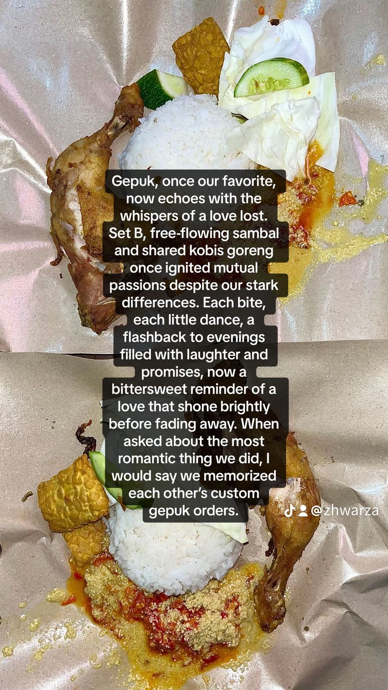 Suka Banget Ayam Gepuk Indonesia, Wanita Ini Buatkan Puisi Cinta
