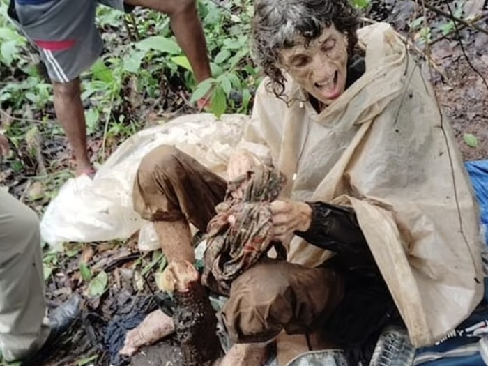 Wanita diikat di hutan oleh suami