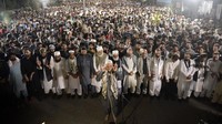 Jenazah pemimpin Hamas Ismail Haniyeh akan dimakamkan di Doha, Qatar, pada Jumat (2/8/2024). (AP Photo/W.K. Yousafzai)  