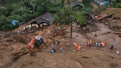 Foto Udara Longsor Dahsyat Terjang India