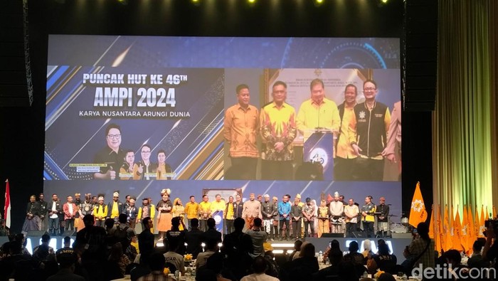 Ketum Golkar Airlangga Hartarto. (Astrid Meishella/detikcom)
