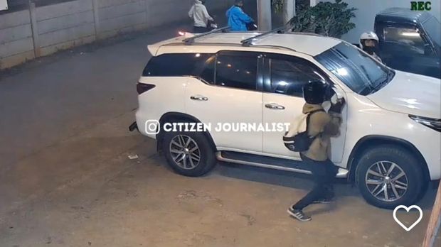 Maling curi spion mobil Fortuner di Bogor