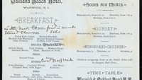 Hotel di Rhode Island memiliki desain menu yang unik pada tahun 1880. Revisi catatan menunya masih dilakukan secara manual. Foto: Messy Nessy