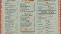 Di Maggios menjadi salah satu restoran yang populer pada 1956. Pada masanya restoran ini telah menggunakan papan menu yang panjang bukan lagi sekadar buku menu biasa. Foto: Messy Nessy