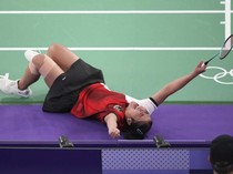 Potret Senangnya Gregoria Melaju ke 8 Besar Olimpiade 2024