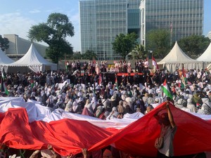 5 Tuntutan Aksi Bela Palestina di Depan Kedubes AS Jakarta Pusat
