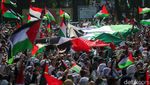 Aksi Solidaritas Bela Palestina di Depan Kedubes AS
