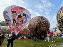 Cantik! Puluhan Balon Udara Hiasi Langit Wonosobo, Ada Potret 7 Presiden RI