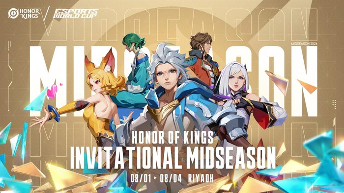 Honor of Kings (HOK) Invitational Midseason 2024 resmi digelar. Kompetisi yang hadir di ajang bergengsi Esports World Cup 2024 ini, diikuti oleh 12 tim profesional.