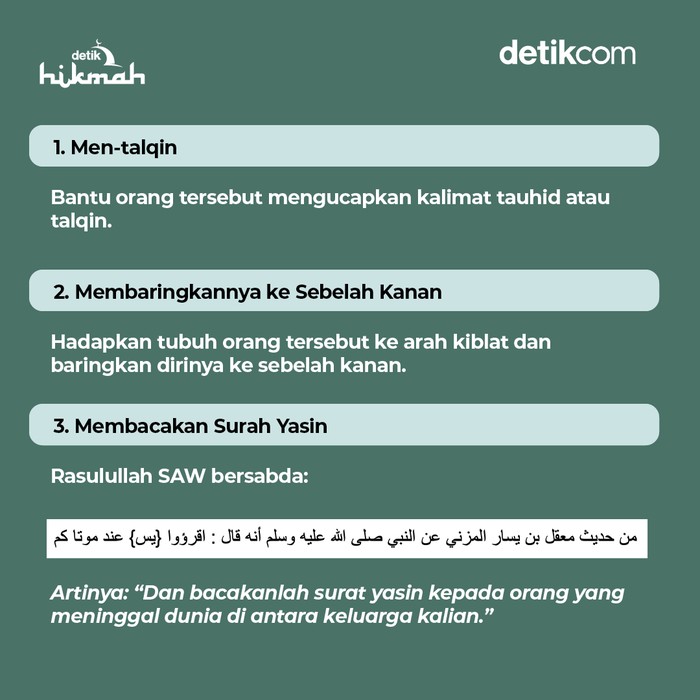 Infografis menghadapi sakaratul maut