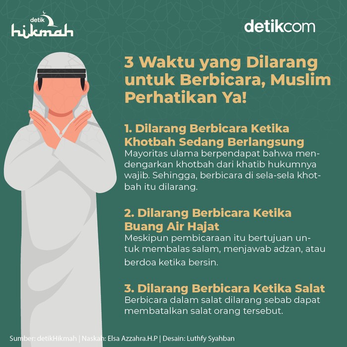 Infografis waktu yang dilarang berbicara Infografis waktu yang dilarang berbicara