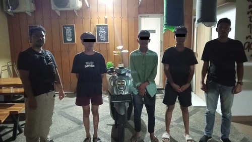 Tiga pelajar di Mataram, NTB, ditangkap polisi gara-gara mencuri motor tetangganya. (Dok. Polresta Mataram)