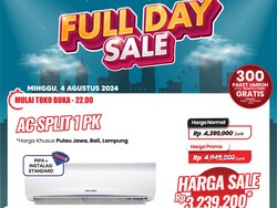 Beli AC Split 1 PK di Transmart Full Day Sale, Diskon Rp 1,1 Juta