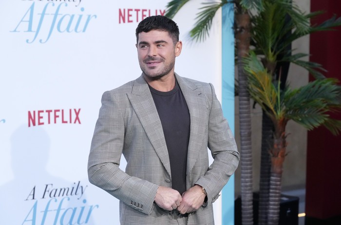 Zac Efron Zac Efron poses at the premiere of the Netflix film A Family Affair at the Egyptian Theatre, Thursday, July 13, 2024, in Los Angeles. (AP Photo/Chris Pizzello)